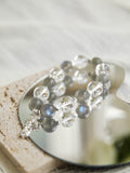 Grey Moonstone & Clear Quartz Bracelet