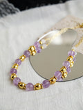 Soft Rhythm — Amethyst & Gold-Plated Necklace