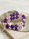 Amethyst & Strawberry Quartz Harmony Bracelet