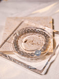 Quiet Orbit — Grey Moonstone Bracelet with Aquamarine / Kyanite / Citrine