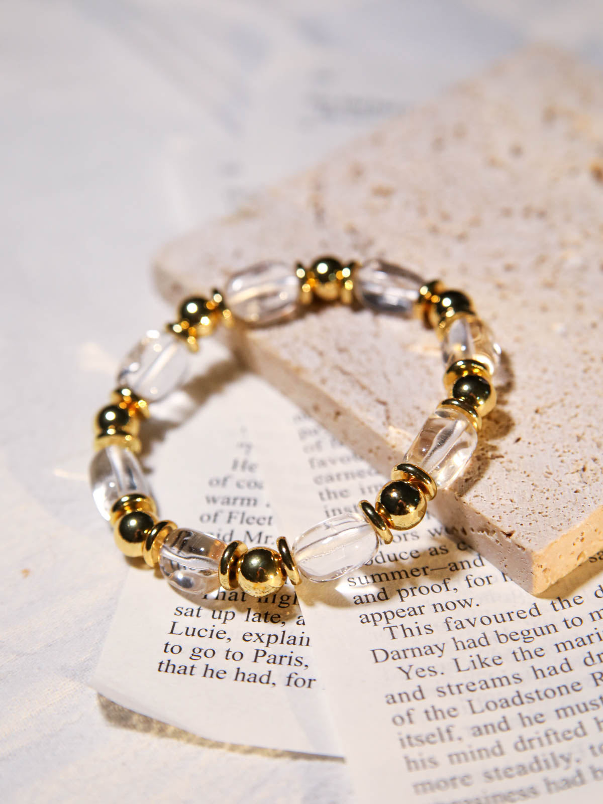 Structured Light — Quartz & Gold- Plated Bracelet