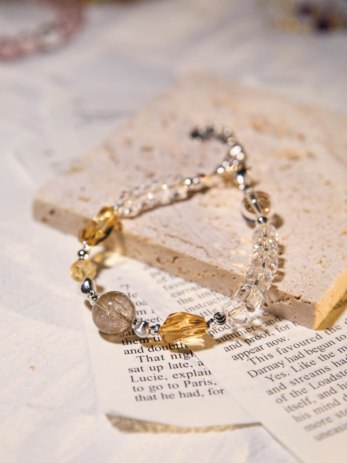 Rhythm — Quartz & Golden Rutilated Quartz Bracelet