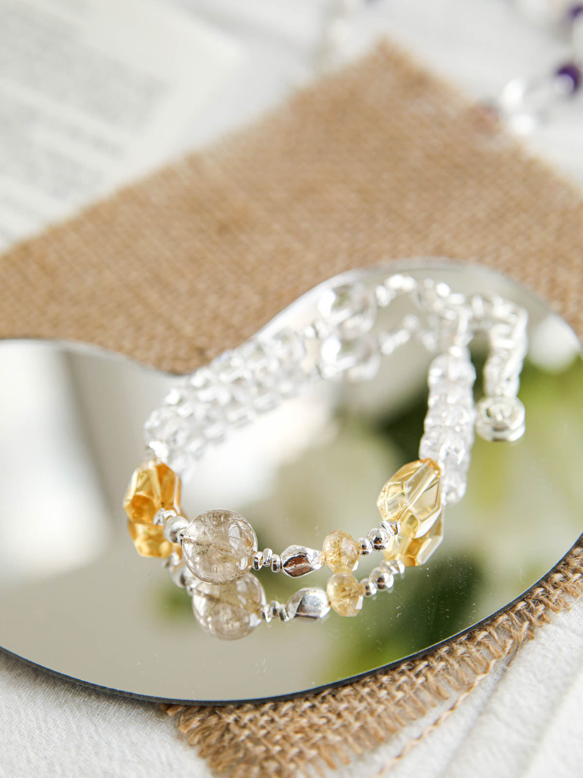 Rhythm — Quartz & Golden Rutilated Quartz Bracelet