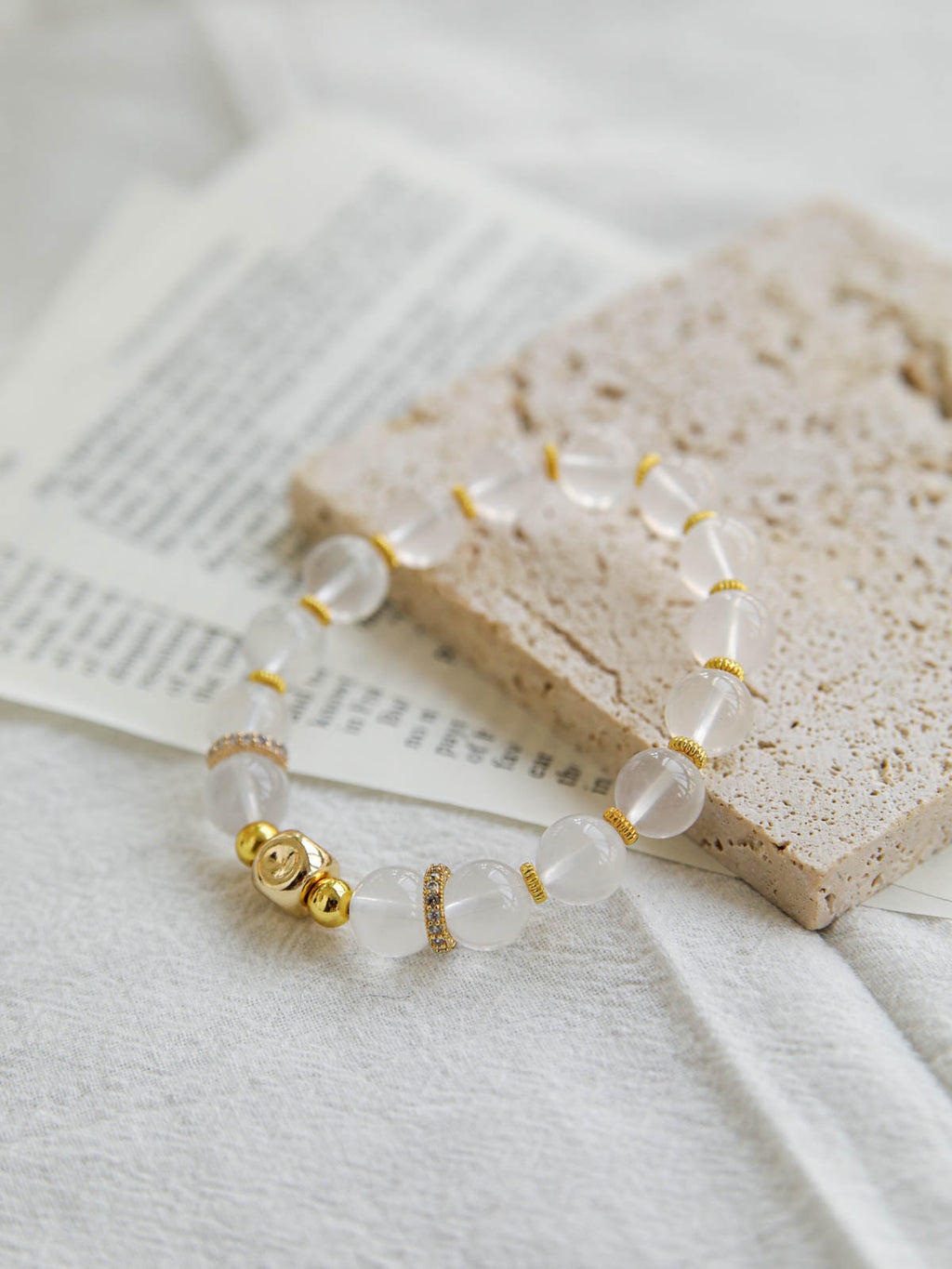 Lumen — Milky Quartz & Gold-Plated Bracelet