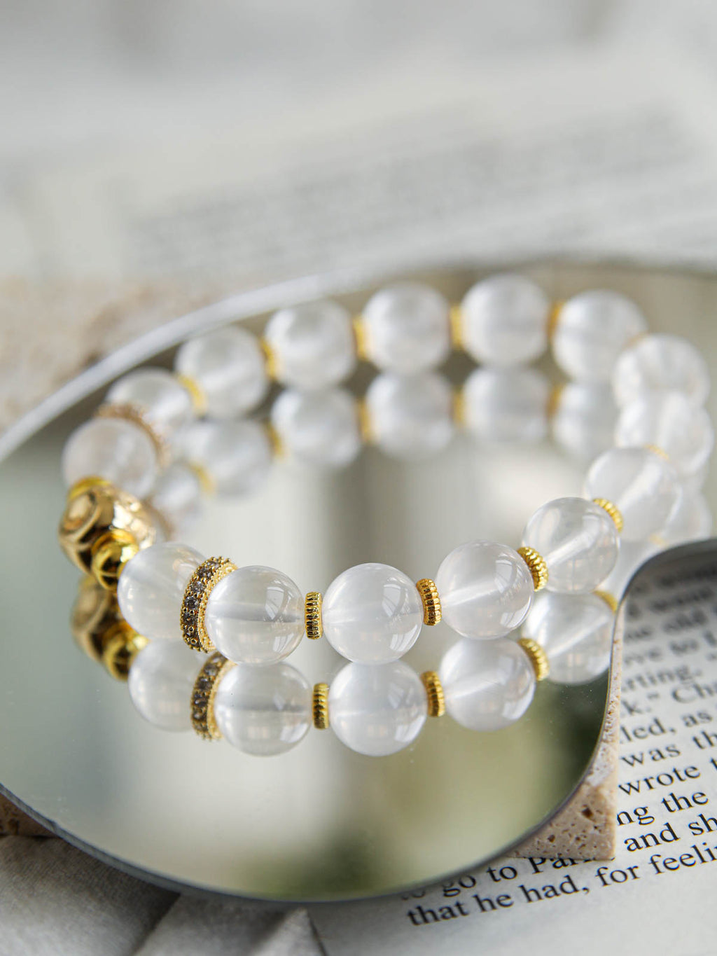 Lumen — Milky Quartz & Gold-Plated Bracelet