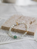 Green Quartz Bracelet with Citrine Accent